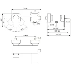 Ideal Standard Edge Einhebel-Badarmatur Aufputz