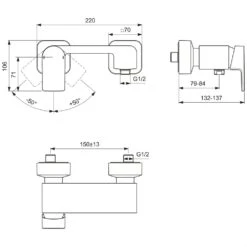 Ideal Standard Edge Einhebel-Brausearmatur, Aufputz