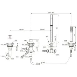Ideal Standard Joy 4-Loch-Badearmatur Für Wannenrand Mit Auslauf -Günstiges AquaForma Geschäft hersteller ideal standard badarmaturen joy wanne 3687785
