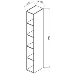 Ideal Standard Adapto Hochschrank 25 X 37 Cm, Offen