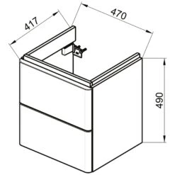 Ideal Standard Adapto Waschtischunterschrank 47 Cm