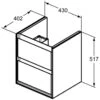 Ideal Standard Connect Cube Air Waschtisch-Unterschrank 43,5 Cm Mit 2 Auszügen