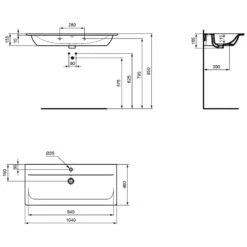 Ideal Standard Connect Air Möbelwaschtisch 104 X 46 Cm