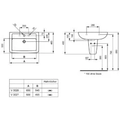 Ideal Standard Eurovit Plus Waschtisch 60 X 46 Cm -Günstiges AquaForma Geschäft hersteller ideal standard eurovit waschtische plus 1073765