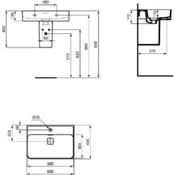 Ideal Standard Strada II Waschtisch 60 Cm