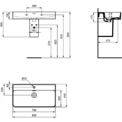 Ideal Standard Strada II Waschtisch 80 Cm