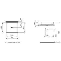Ideal Standard Strada Aufsatzwaschtisch 50 Cm