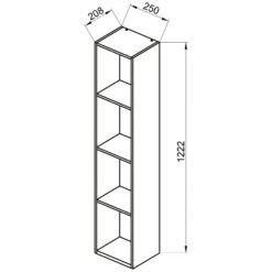 Ideal Standard Adapto Halbhochschrank 25 X 21 Cm, Offen