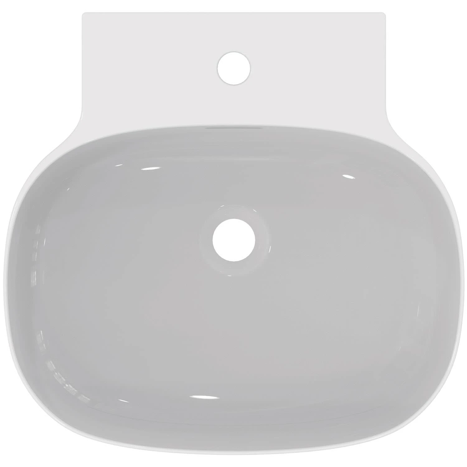 Ideal Standard Linda-X Waschtisch 50 Cm, 1 Hahnloch, Mit Überlauf, Geschliffen 2 Ideal Standard Linda-X Waschtisch 50 Cm, 1 Hahnloch, Mit Überlauf, Geschliffen – Bild 2