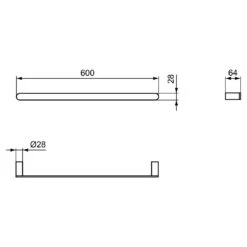 Ideal Standard Conca Handtuchstange Rund -Günstiges AquaForma Geschäft ideal standard bad accessoires conca handtuchstange 4702508