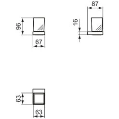 Ideal Standard Conca Mundglas Eckig 8 Ideal Standard Conca Mundglas Eckig -Günstiges AquaForma Geschäft ideal standard bad accessoires conca mundglas 6993600