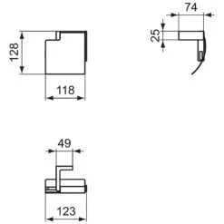 Ideal Standard Conca Papierrollenhalter Eckig -Günstiges AquaForma Geschäft ideal standard bad accessoires conca papierrollenhalter 6993573