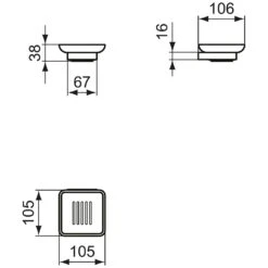 Ideal Standard Conca Seifenschale Eckig -Günstiges AquaForma Geschäft ideal standard bad accessoires conca seifenschale 6993612