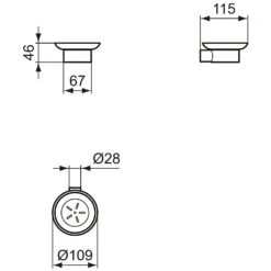 Ideal Standard Conca Seifenschale Rund -Günstiges AquaForma Geschäft ideal standard bad accessoires conca seifenschale 6993615