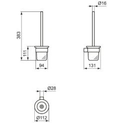 Ideal Standard Conca WC-Bürstengarnitur Rund, Wandhängend -Günstiges AquaForma Geschäft ideal standard bad accessoires conca wc 6993570