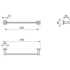Ideal Standard IOM Square Handtuchhalter 45 Cm