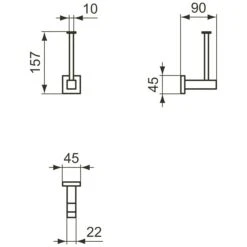 Ideal Standard IOM Square Reserve-Papierrollenhalter Ohne Deckel