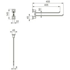 Ideal Standard IOM Square Doppelte Handtuchstange 45,5 Cm