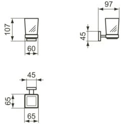 Ideal Standard IOM Square Mundglas Mit Halterung