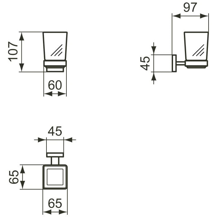 Ideal Standard IOM Square Mundglas Mit Halterung 1 Ideal Standard IOM Square Mundglas Mit Halterung