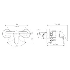 Ideal Standard Cerabase Brausearmatur Aufputz -Günstiges AquaForma Geschäft ideal standard badarmaturen cerabase brausearmatur aufputz 12499990