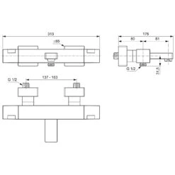 Ideal Standard CeraTherm C100 AP Badethermostat Aufputz