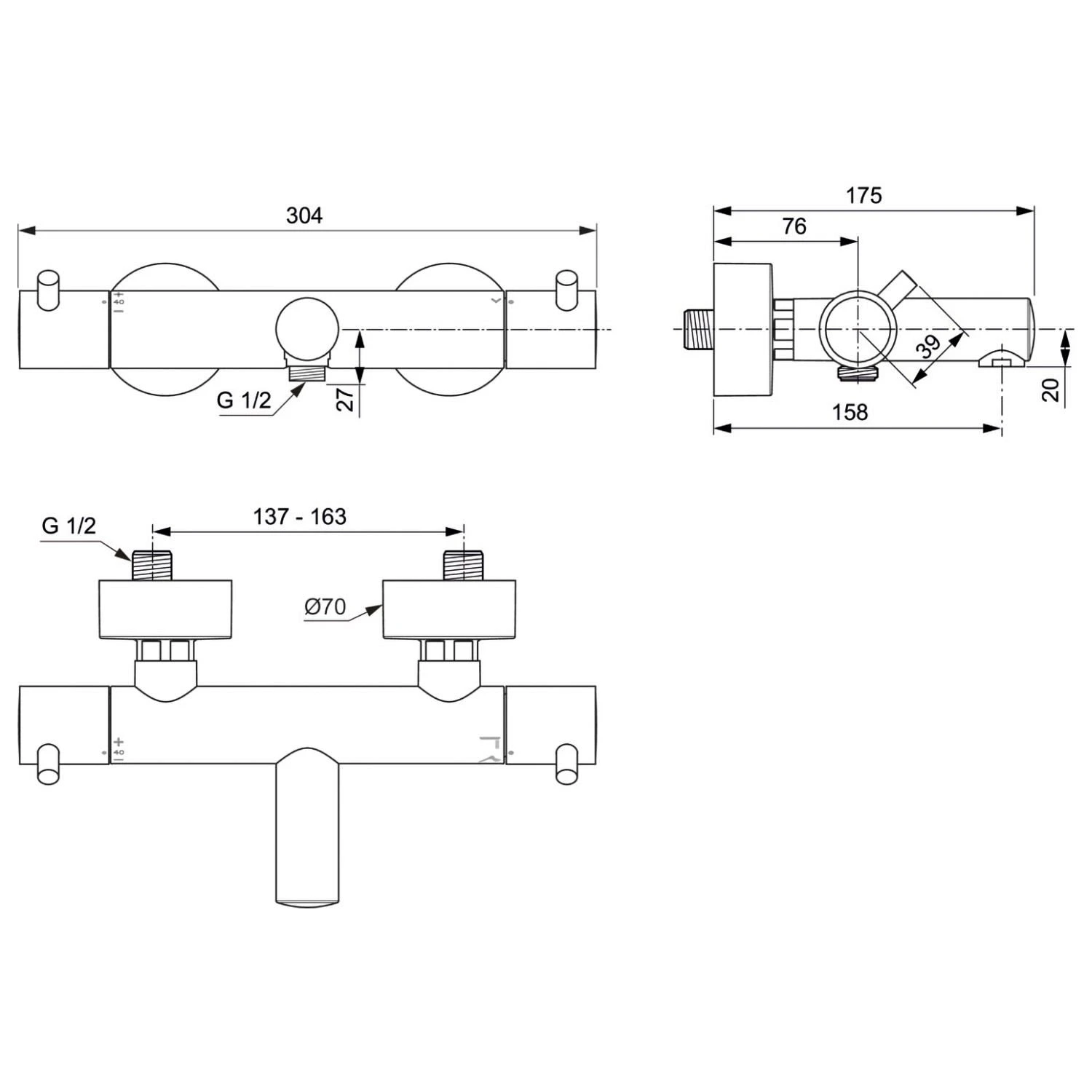Ideal Standard CeraTherm T125 AP Badethermostat 4 Ideal Standard CeraTherm T125 AP Badethermostat – Bild 4