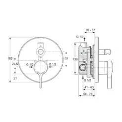 Ideal Standard Melange Einhebel-Badearmatur Unterputz
