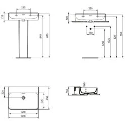 Ideal Standard Conca Waschtisch 60 Cm, Ohne Hahnloch, Mit Überlauf 10 Ideal Standard Conca Waschtisch 60 Cm, Ohne Hahnloch, Mit Überlauf -Günstiges AquaForma Geschäft ideal standard badkeramik conca waschtische 60 6988206