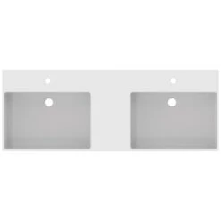 Ideal Standard Extra Doppel-Waschtisch 120 Cm, Je 1 Hahnloch, Mit Überlauf