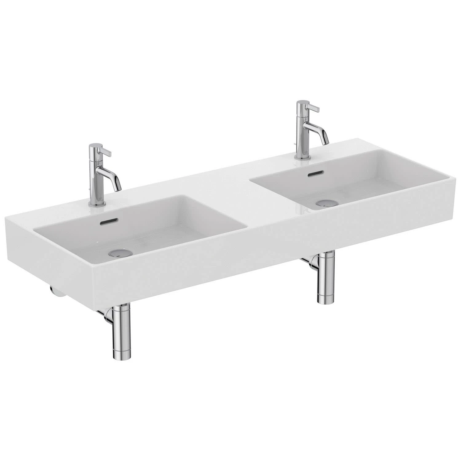 Ideal Standard Extra Doppel-Waschtisch 120 Cm, Je 1 Hahnloch, Mit Überlauf 5 Ideal Standard Extra Doppel-Waschtisch 120 Cm, Je 1 Hahnloch, Mit Überlauf – Bild 5