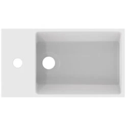 Ideal Standard Extra Handwaschbecken 45 Cm, Hahnbank Links, 1 Hahnloch, Mit Überlauf, Geschliffen