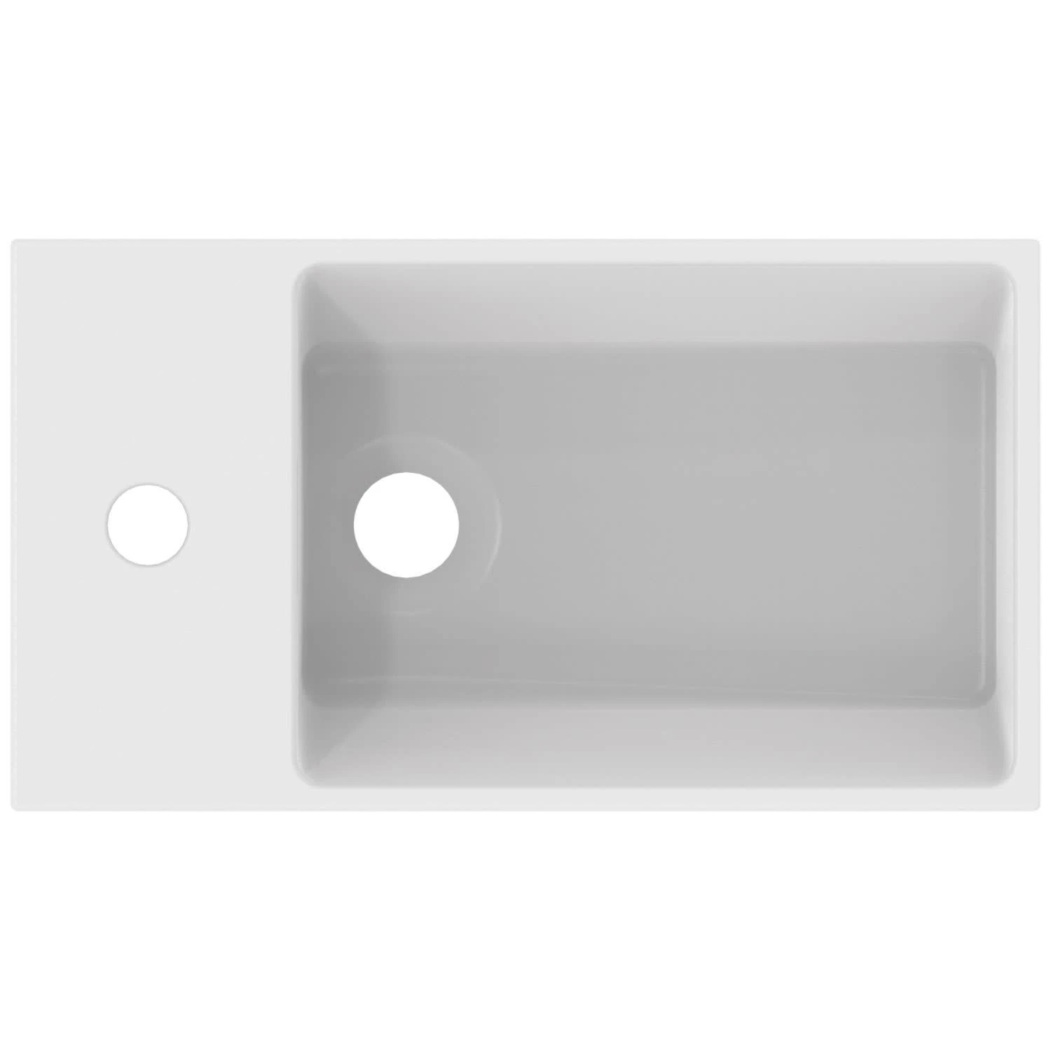 Ideal Standard Extra Handwaschbecken 45 Cm, Hahnbank Links, 1 Hahnloch, Mit Überlauf, Geschliffen 1 Ideal Standard Extra Handwaschbecken 45 Cm, Hahnbank Links, 1 Hahnloch, Mit Überlauf, Geschliffen