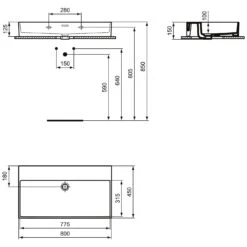 Ideal Standard Extra Waschtisch 80 Cm, Ohne Hahnloch, Mit Überlauf 8 Ideal Standard Extra Waschtisch 80 Cm, Ohne Hahnloch, Mit Überlauf -Günstiges AquaForma Geschäft ideal standard badkeramik extra waschtisch 80 6913542