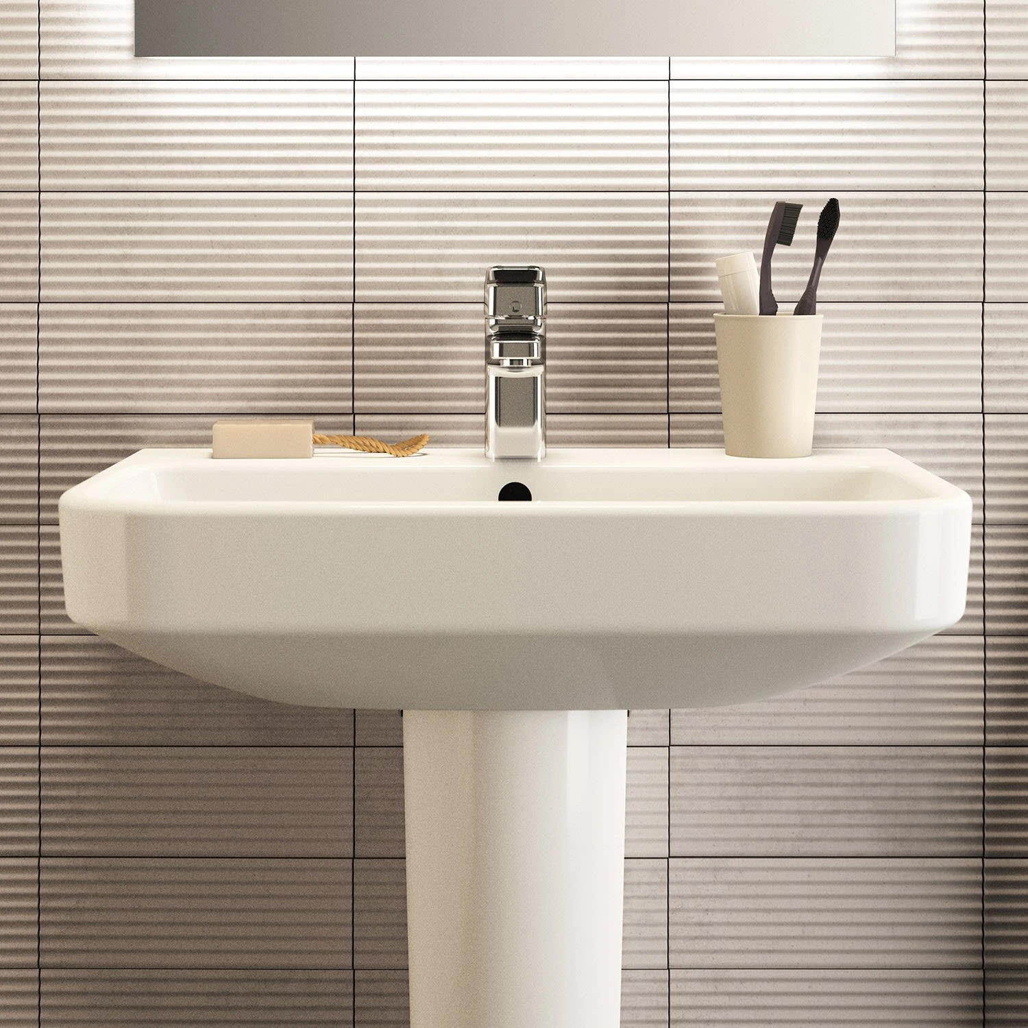 Ideal Standard I.life S Waschtisch 60 Cm, 1 Hahnloch, Mit Überlauf 5 Ideal Standard I.life S Waschtisch 60 Cm, 1 Hahnloch, Mit Überlauf – Bild 5