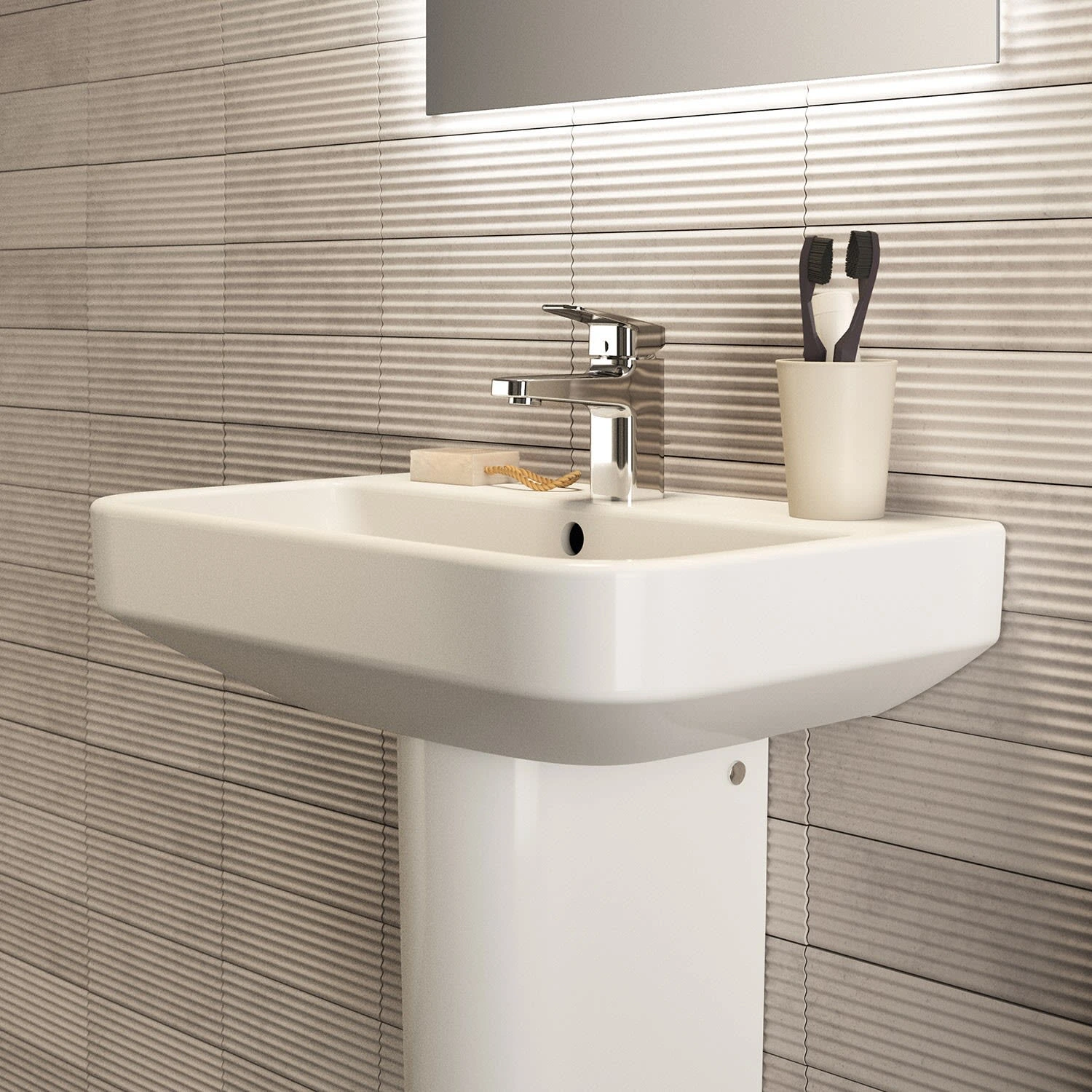 Ideal Standard I.life S Waschtisch 60 Cm, 1 Hahnloch, Mit Überlauf 6 Ideal Standard I.life S Waschtisch 60 Cm, 1 Hahnloch, Mit Überlauf – Bild 6