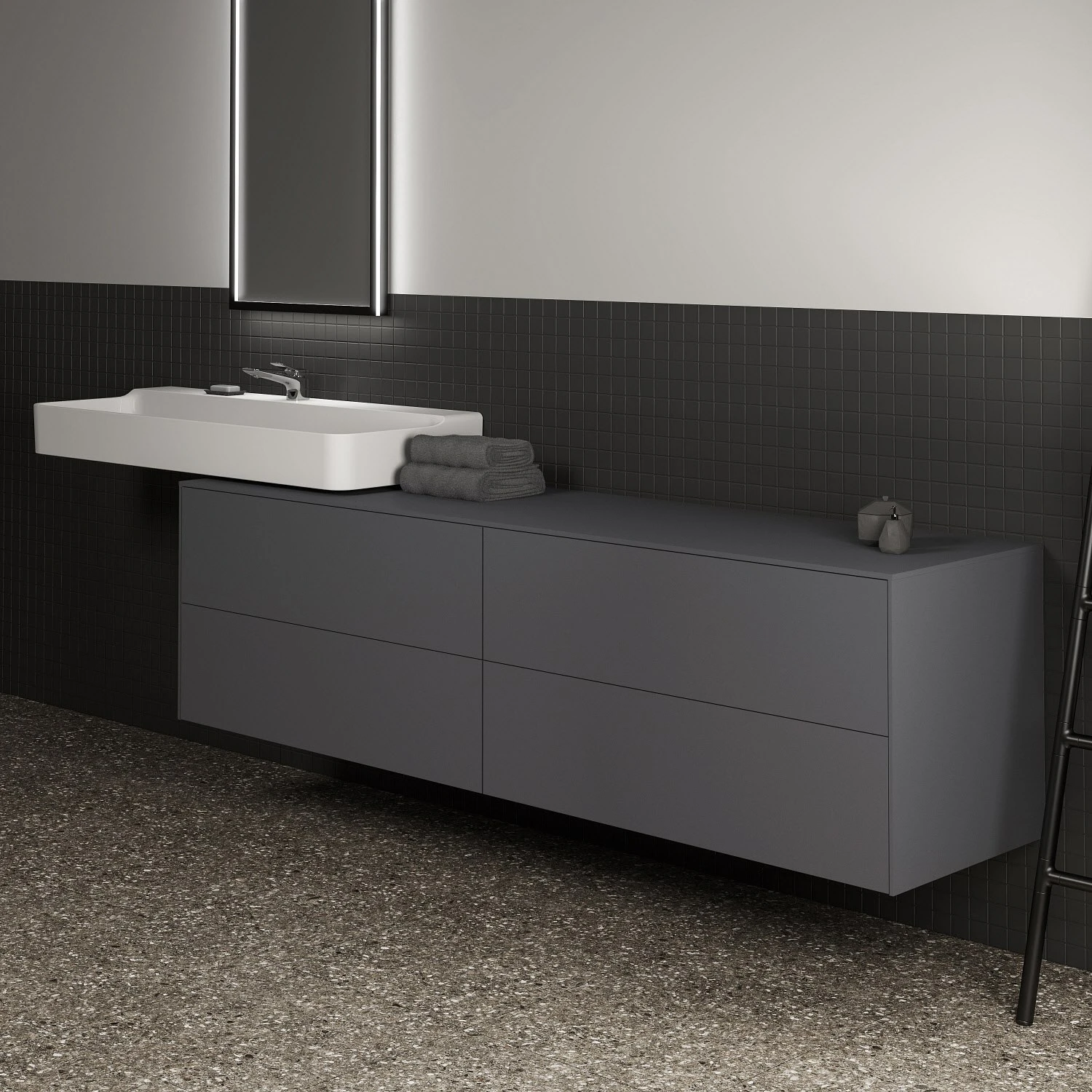 Ideal Standard Conca WTU 200 X 50,5 Cm, Ohne Ausschnitt, 4 Auszüge 5 Ideal Standard Conca WTU 200 X 50,5 Cm, Ohne Ausschnitt, 4 Auszüge – Bild 5