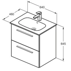 Ideal Standard I.life A Möbelwaschtischpaket 60 Cm -Günstiges AquaForma Geschäft ideal standard badmoebel life waschtischpakete moebelwaschtischpaket 10840739
