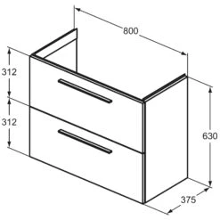 Ideal Standard I.life S Waschtischunterschrank 80 Cm, 2 Auszüge -Günstiges AquaForma Geschäft ideal standard badmoebel life waschtischunterschraenke waschtischunterschrank 11032585