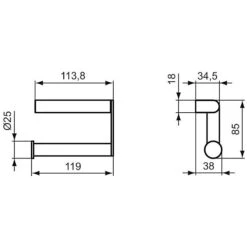 Ideal Standard Connect Papierrollenhalter Ohne Deckel